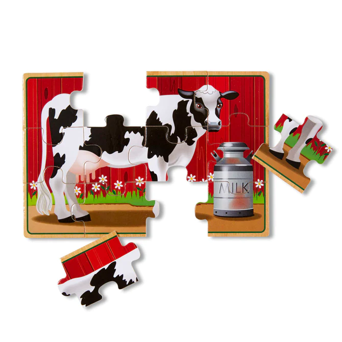 3793 Melissa & Doug Farm Animals Jigsaw Puzzles in a Box