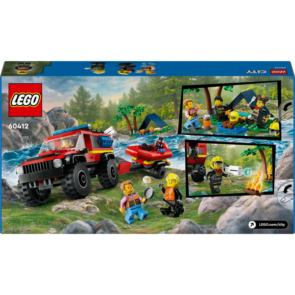 60412 LEGO City 4x4 Fire Engine with Rescue Boat