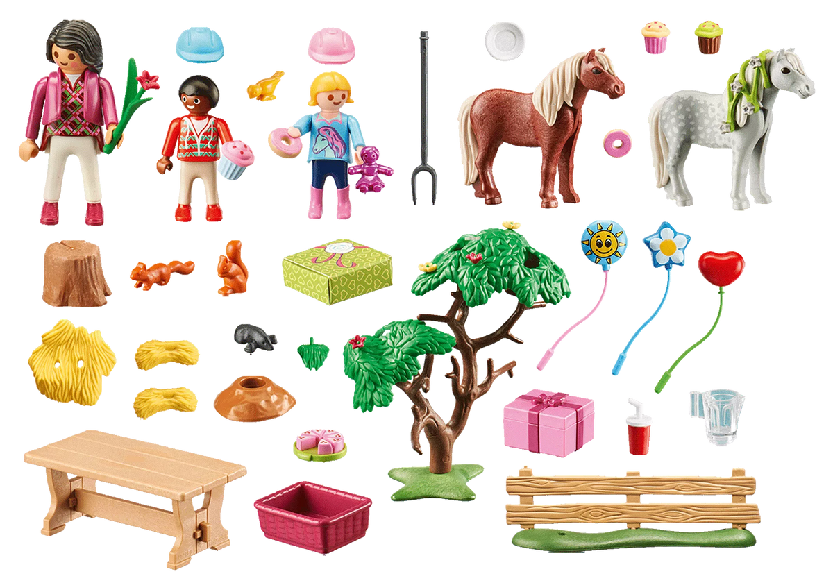 70997 Playmobil Pony Farm Birthday Party Pops Toys