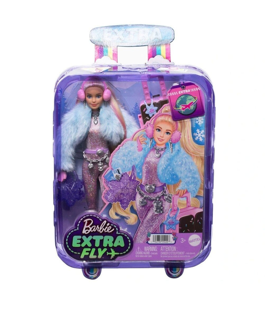 Barbie Extra Fly Travel Barbie Doll With Snow Fashion