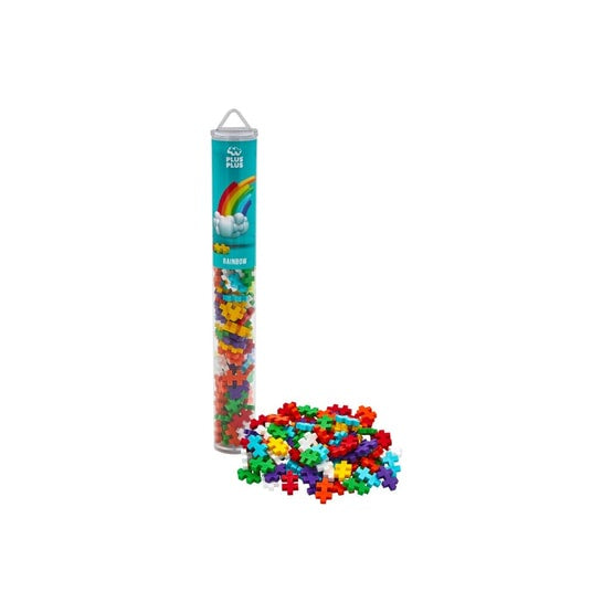 Plus Plus Rainbow Mix 100 Pcs Tube Pops Toys