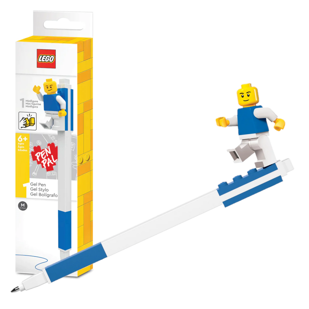 LEGO Iconic Blue Gel Pen with Minifigure