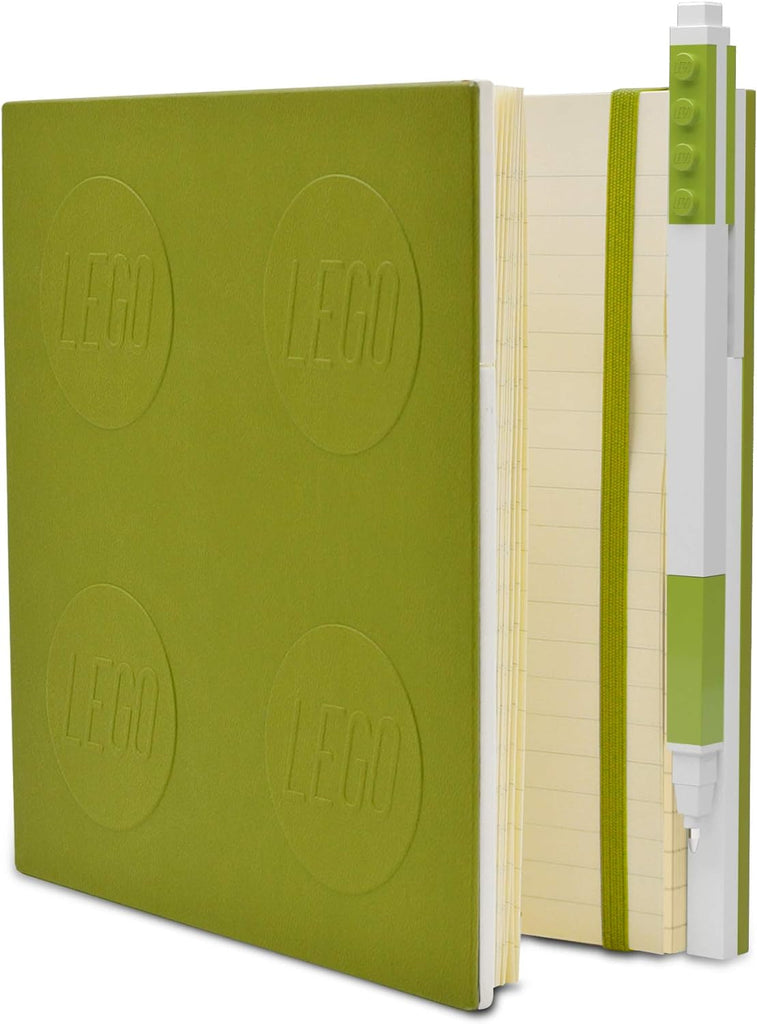 LEGO Locking Notebook with Gel Pen - Lime