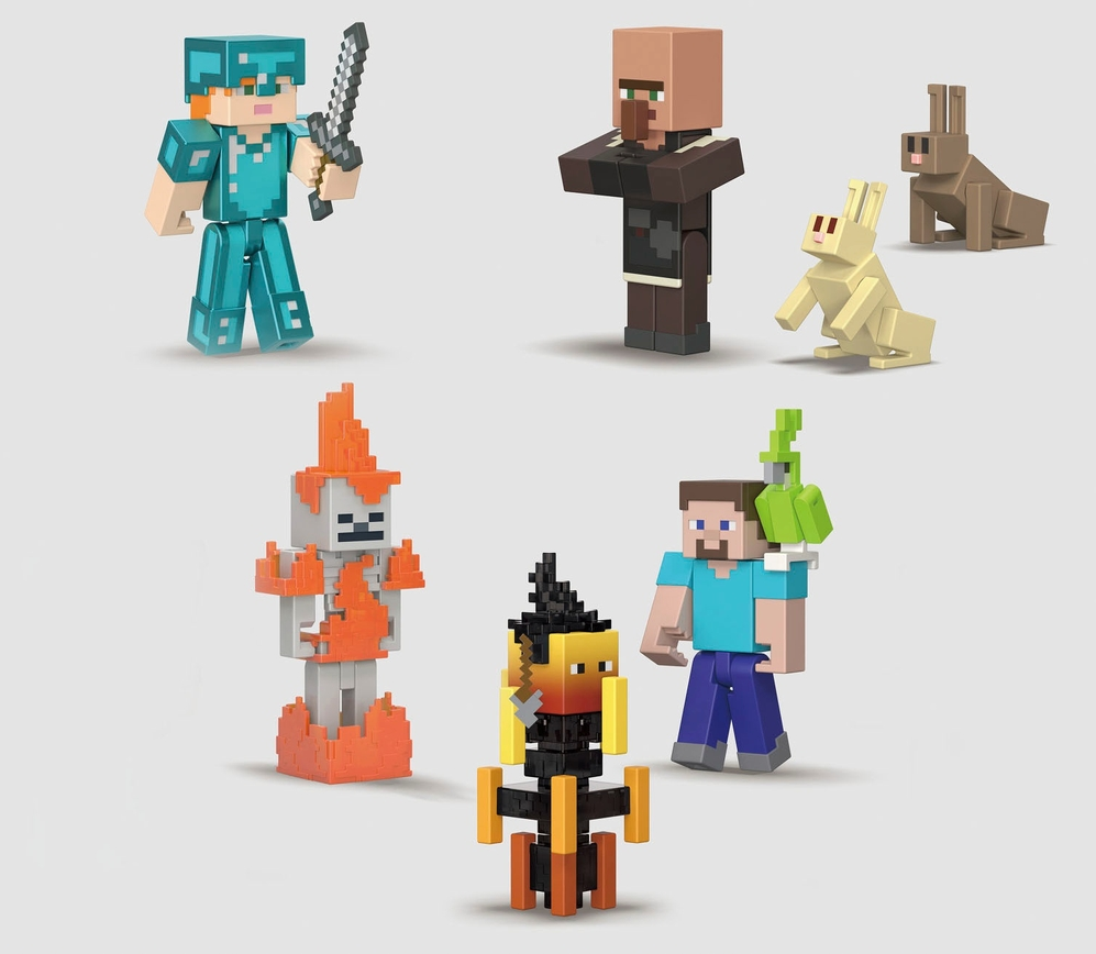 Minecraft Action Figures & Accessories Asst