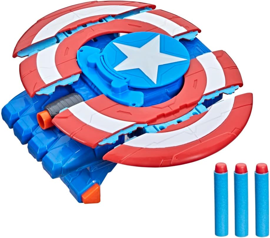 Nerf Marvel Avengers Mechstrike Captain America Strikeshot Shield