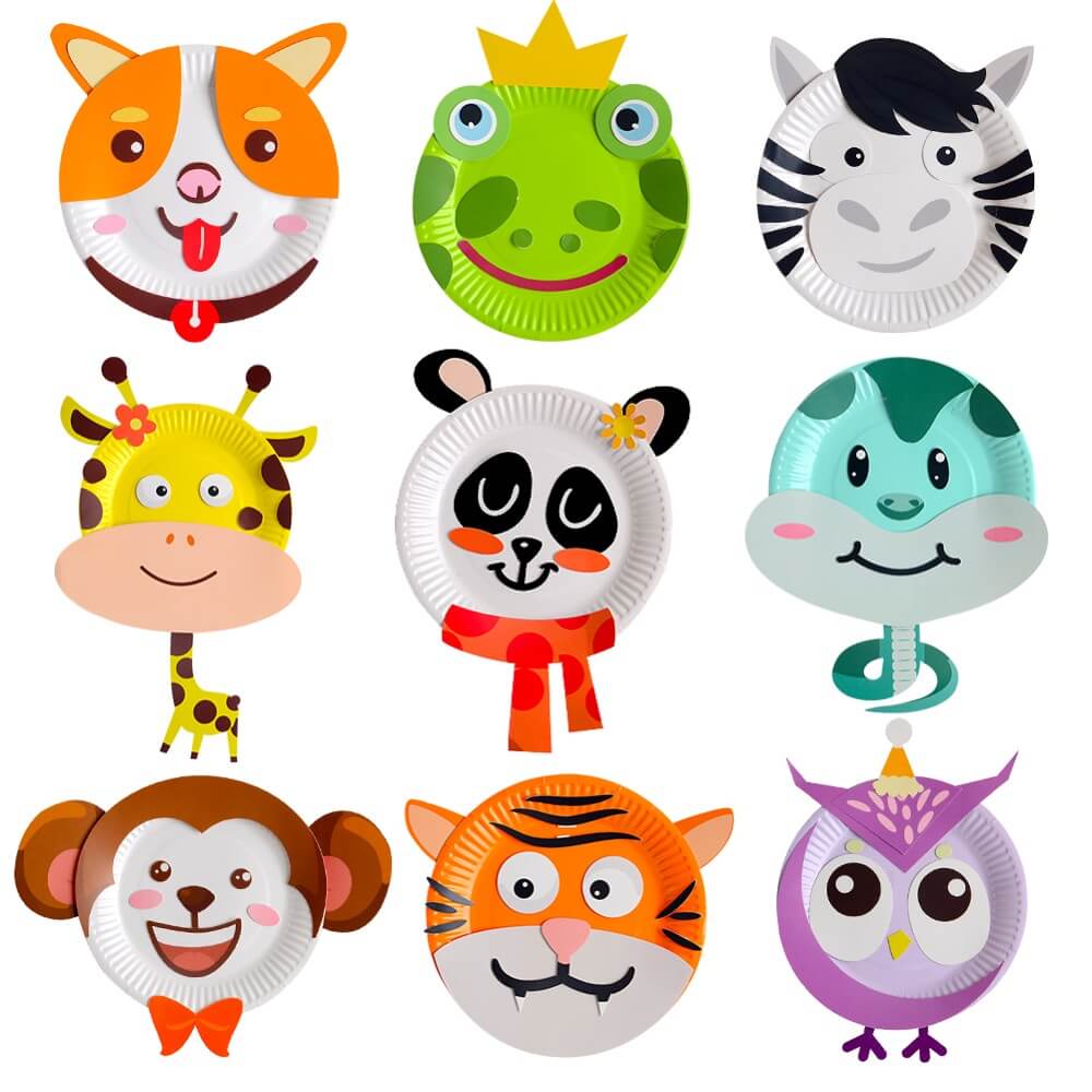 Panda Junior Paper Plate Crafts Kits - Lovely Animals