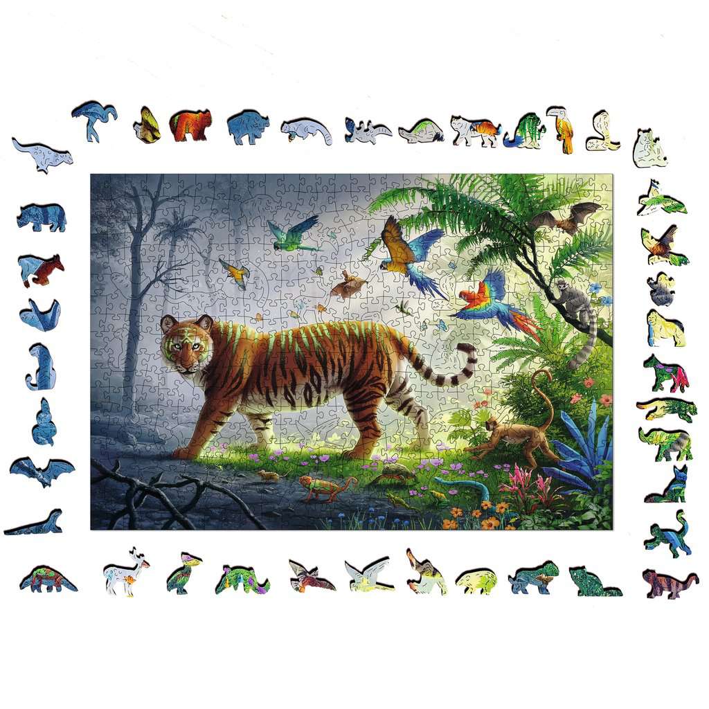 Ravensburger Jungle Tiger 500 Piece Wooden Puzzle