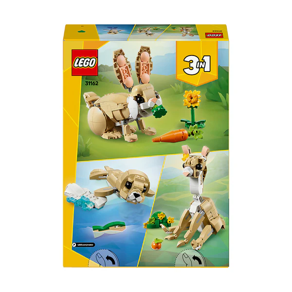LEGO® Creator 3in1 Cute Bunny Toy, Animal Figure Set 31162 – Pops Toys