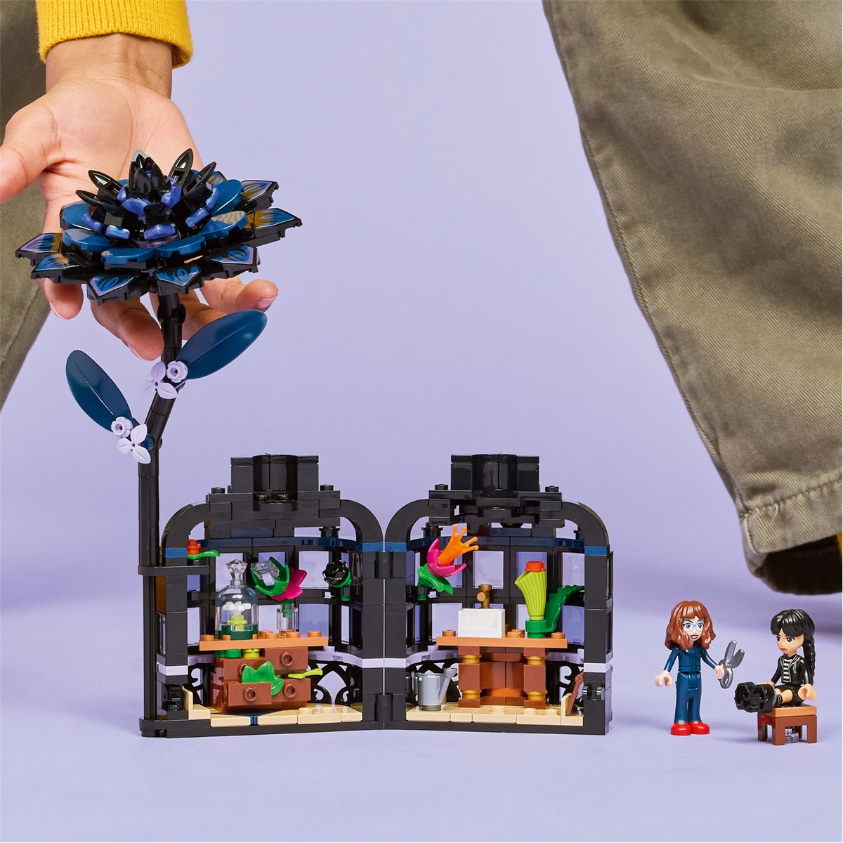LEGO® Wednesday Black Dahlia Flower Halloween Gift, Faux Plant