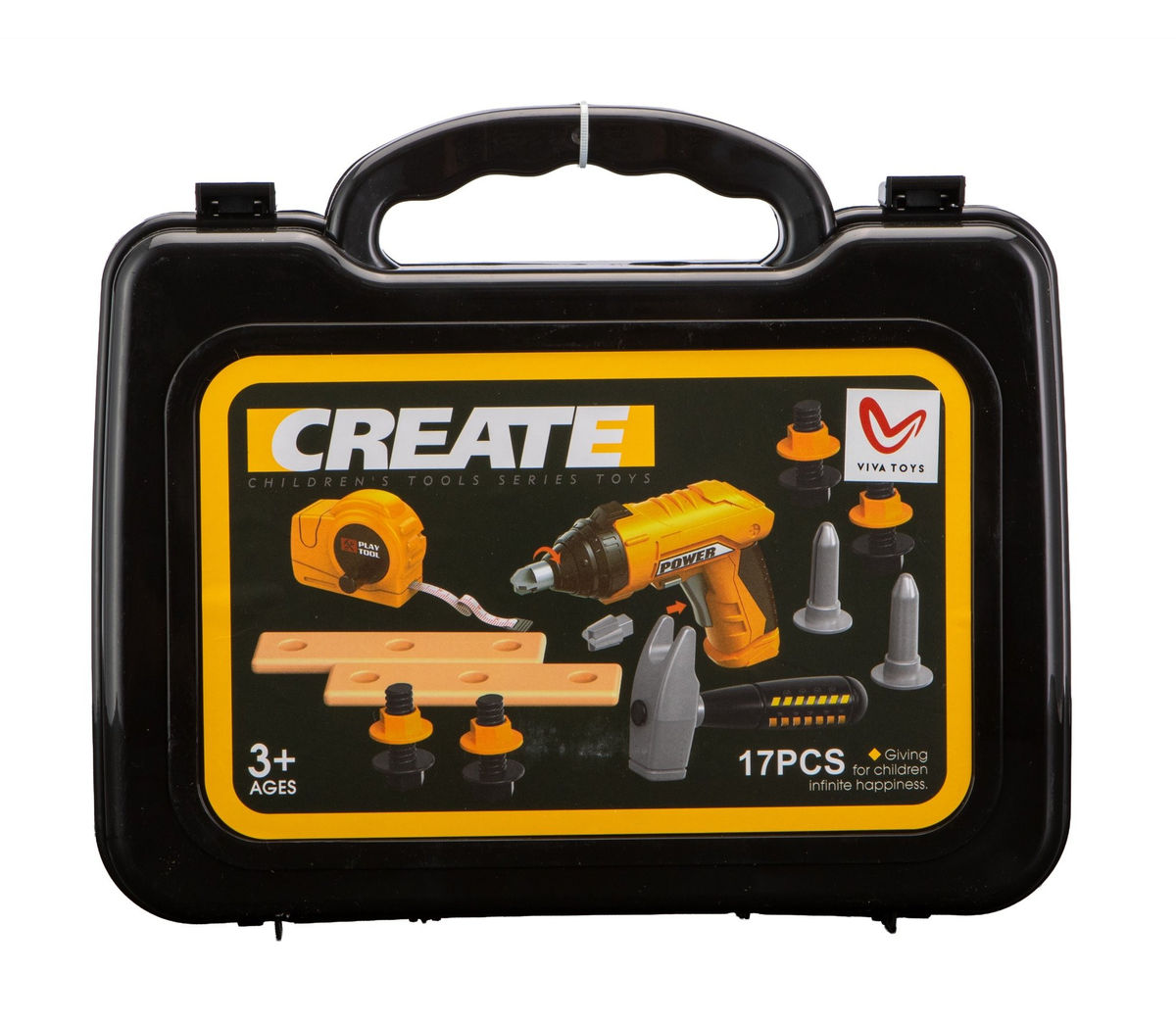 VIVA Toys Tool Set with Battery Operated Mini Screw Driver (17pcs