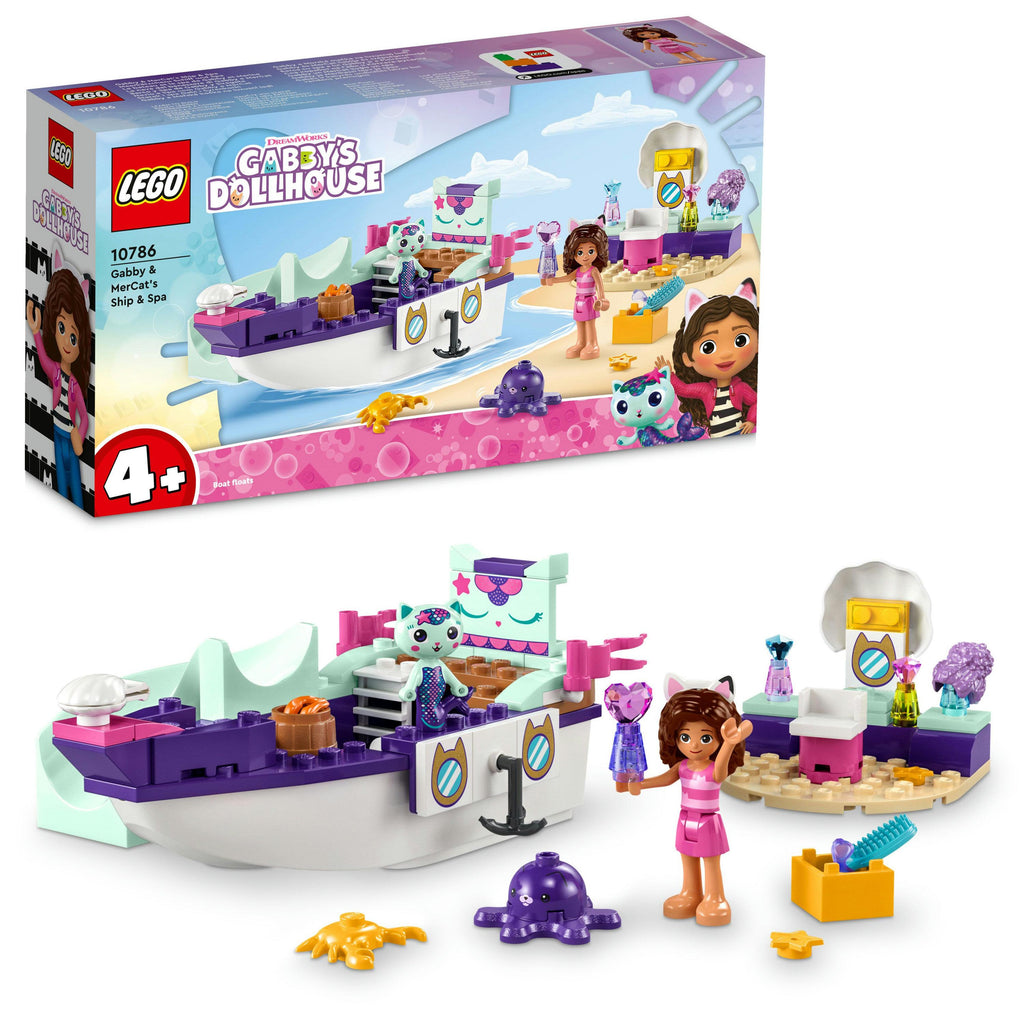 10786 LEGO 4+ Gabby's Dollhouse Gabby & MerCat's Ship & Spa