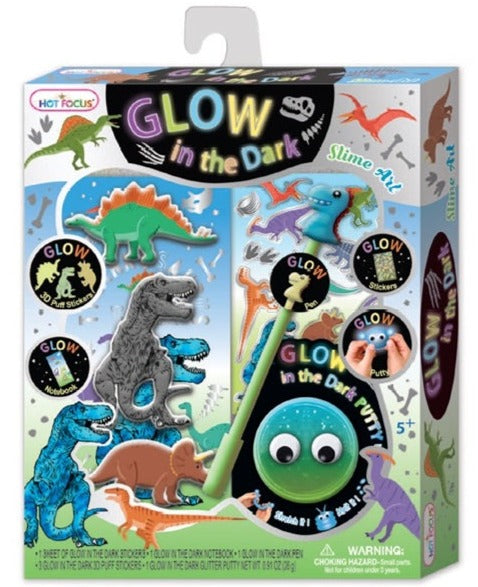 Hot Focus Glow in The Dark Dino Slime Art