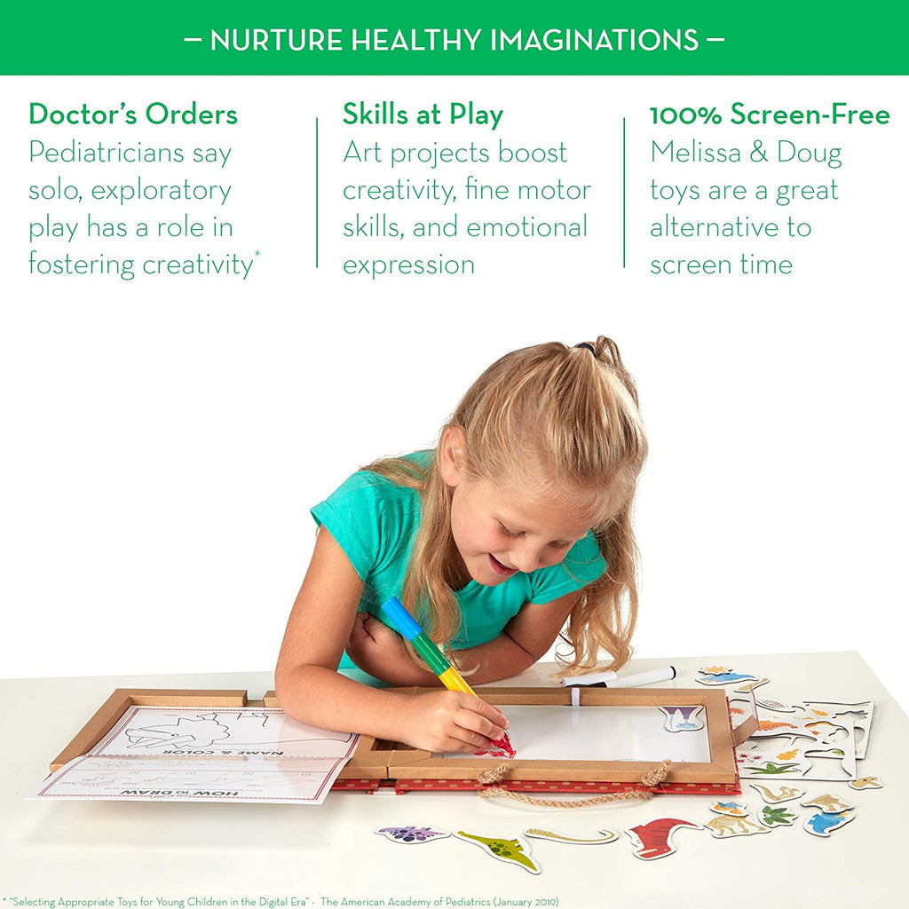 31321 Melissa & Doug Natural Play: Play, Draw, Create Reusable Drawing & Magnet Kit - Dinosaurs