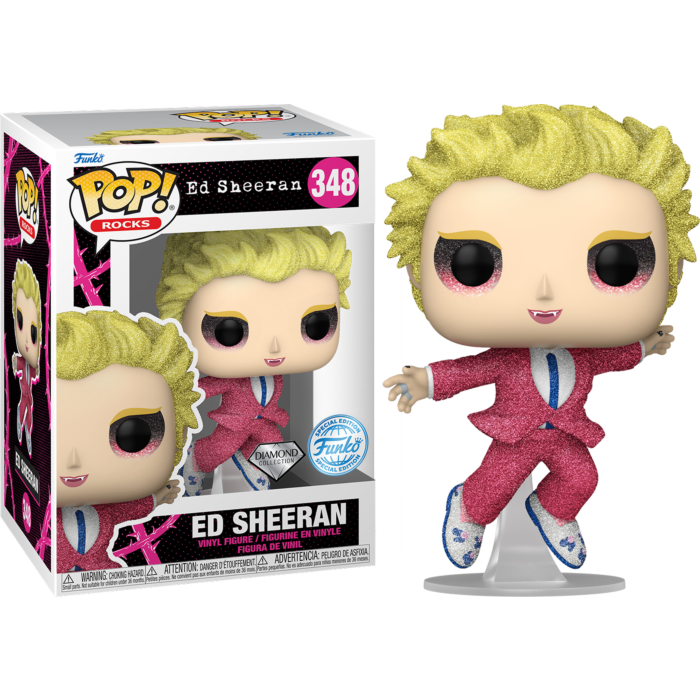 348 Funko POP! Ed Sheeran - Ed Sheeran in Pink Suit Diamond Glitter