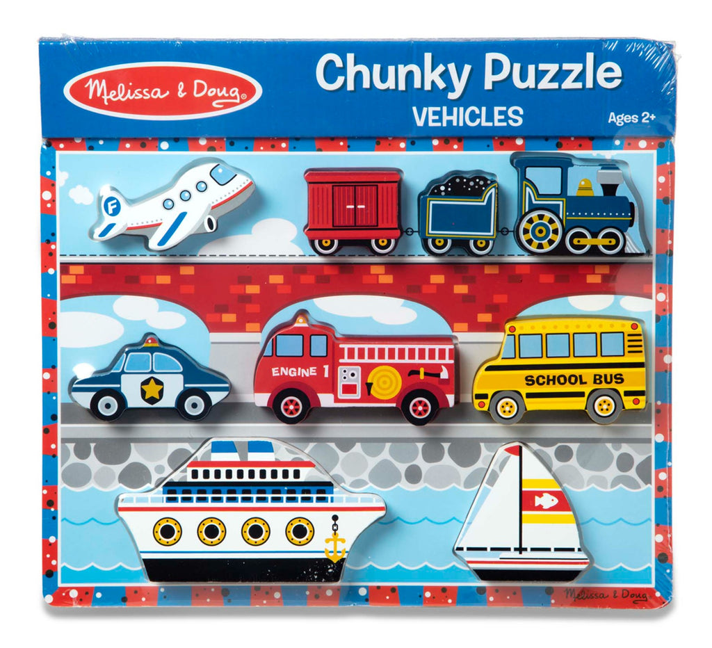 3725 Melissa & Doug Vehicles Chunky Puzzle