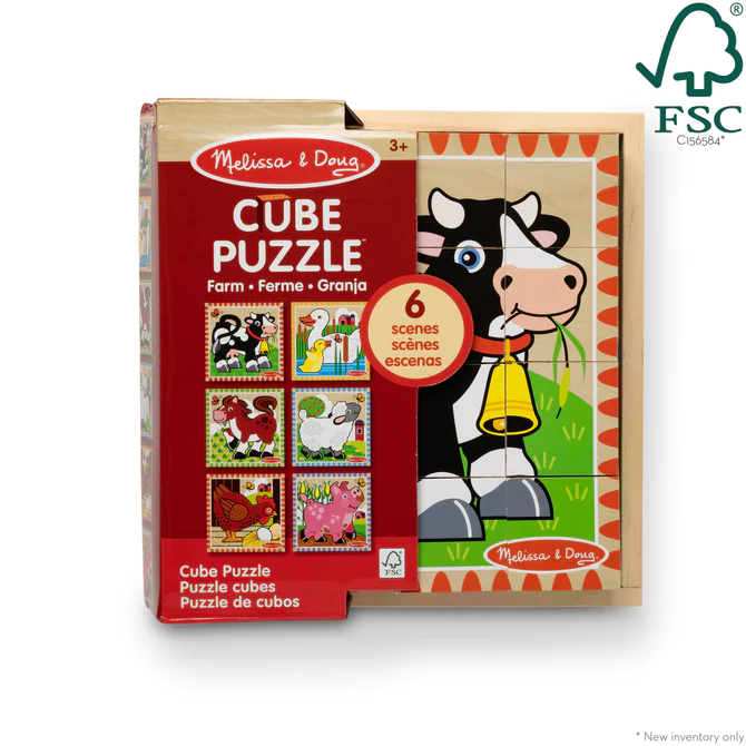 775 Melissa & Doug Farm Cube Puzzle