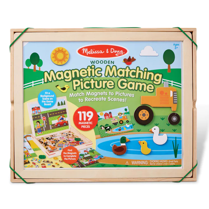 9918 Melissa & Doug Wooden Magnetic Matching Picture Game