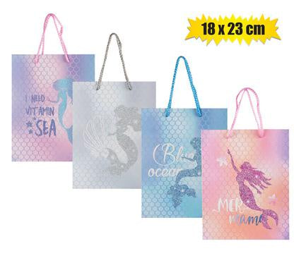 Gift Bag Medium - Mermaid 18x23cm Asst