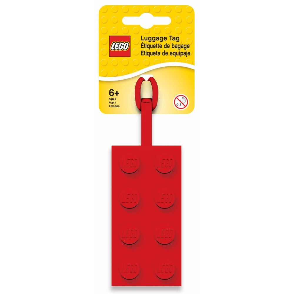 LEGO 2X4 Luggage Tag - Red