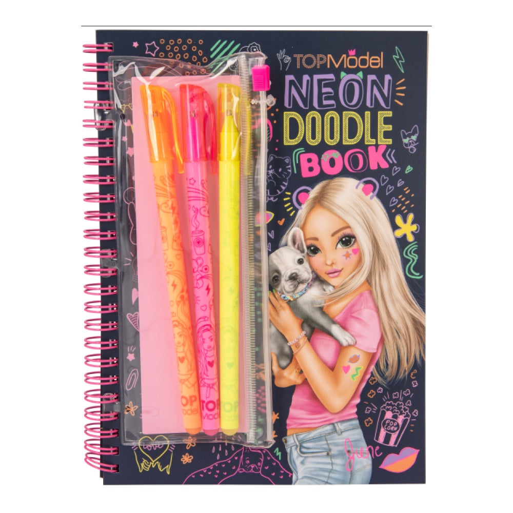 Top Model Neon Doodle Book