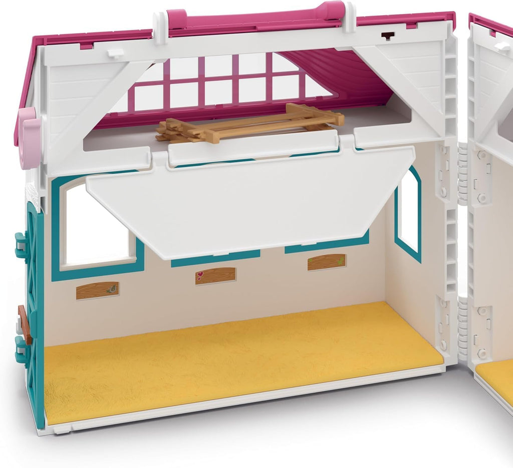 42703 Schleich Horse Club - Open Stable Set - Little Horseshoe (60 Pieces)