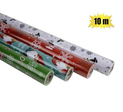 Wrap 10m x 700mm Christmas Wrap Asst Each