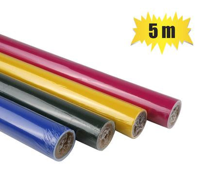 Gift Wrap Roll 5m Asstd Solid Colour Each