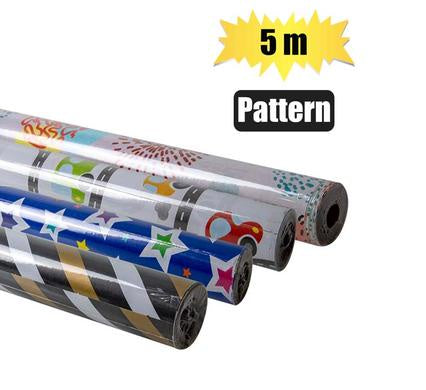 Gift Wrap Roll 5m Asst Pattern Each