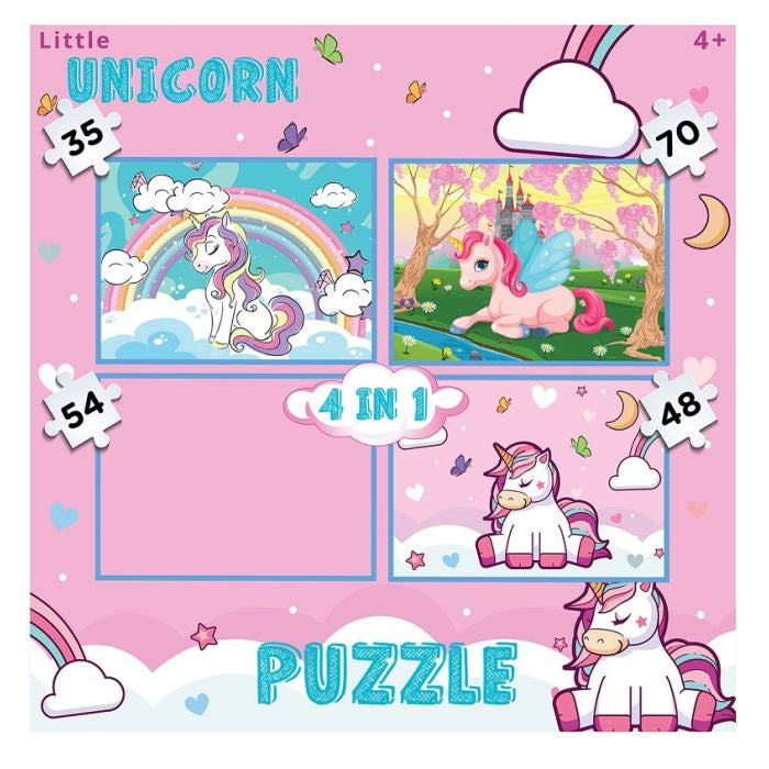 Unicorn 4 In 1 Puzzle ( 35+48+54+70)