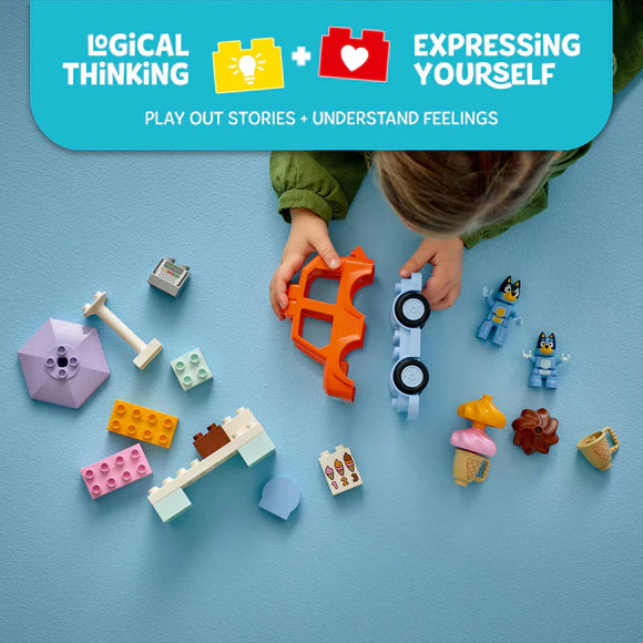 LEGO® DUPLO® Bluey Ice Cream Trip with Bluey Toddler Toy 10458