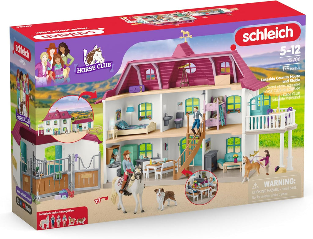 42706 Schleich Horse Club - Lakeside Country House and Stable Set (179 Pieces)