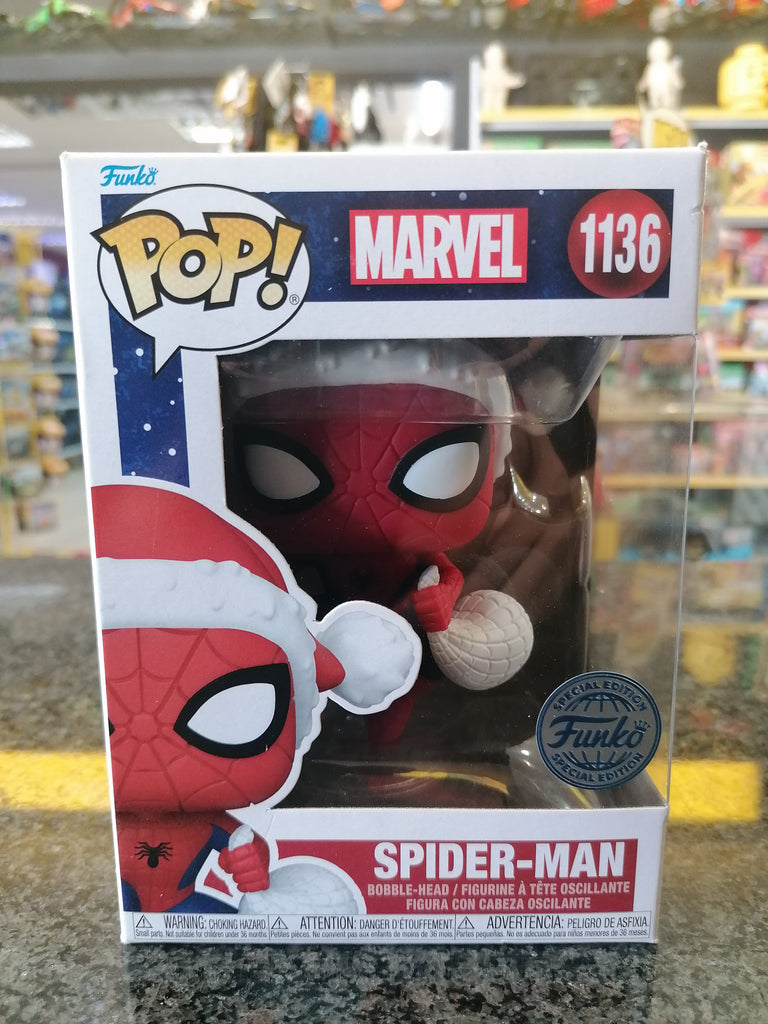 1136 Funko POP! Collector Shop Spider-Man - Spider-Man in Santa Hat