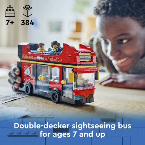 LEGO® City Red Double-Decker Sightseeing Bus Toy Set 60407