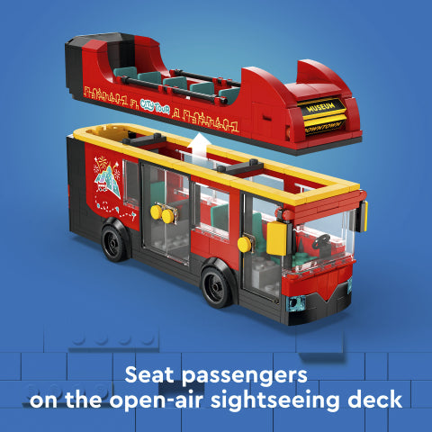 LEGO® City Red Double-Decker Sightseeing Bus Toy Set 60407