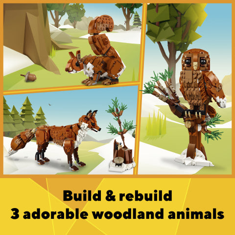 LEGO® Creator 3-in-1 Forest Animals: Red Fox Building Toy 31154