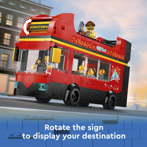 LEGO® City Red Double-Decker Sightseeing Bus Toy Set 60407