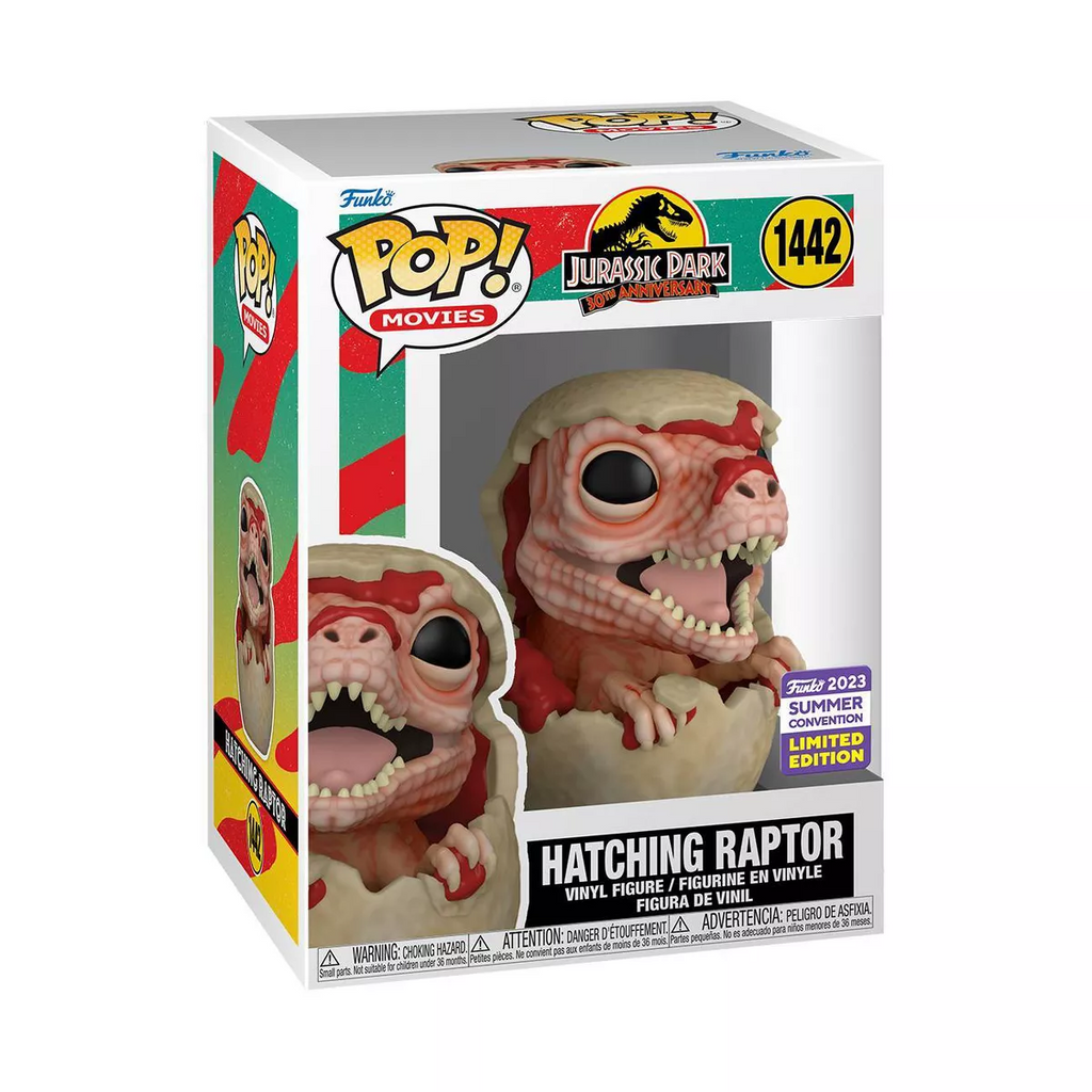 1442 Funko POP! Jurassic Park 30th Anniversary Hatching Raptor (2023 Summer Convention)