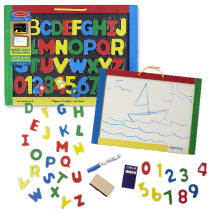 145 Melissa Doug Magnetic Chalkboard and Dry Erase Board Pops Toys