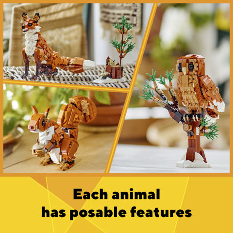 LEGO® Creator 3-in-1 Forest Animals: Red Fox Building Toy 31154