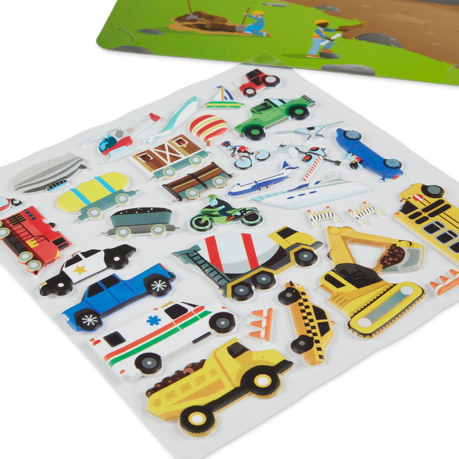 30522 Melissa & Doug Puffy Sticker Play Set: Vehicles