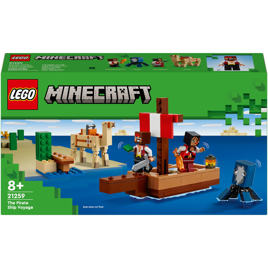 LEGO® Minecraft® The Pirate Ship Voyage Building Toy Set 21259