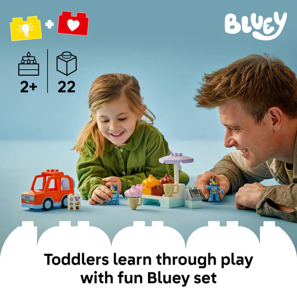 LEGO® DUPLO® Bluey Ice Cream Trip with Bluey Toddler Toy 10458