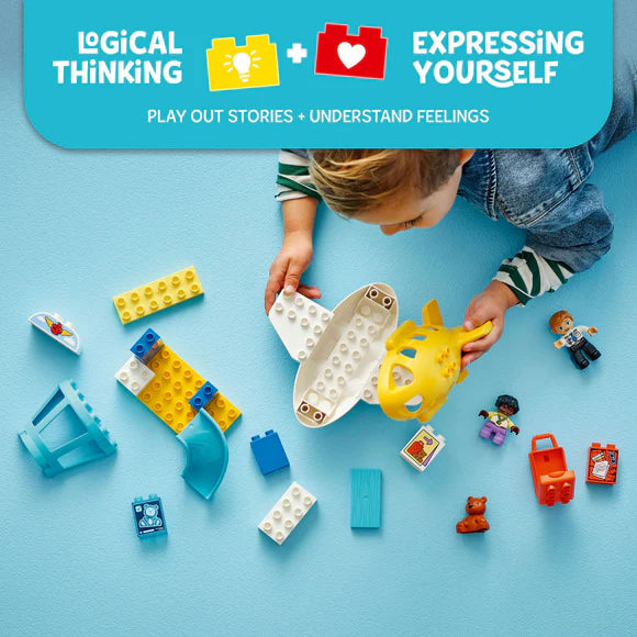 LEGO® DUPLO® Town First Time at the Airport Building Toy for Pretend Play 10443