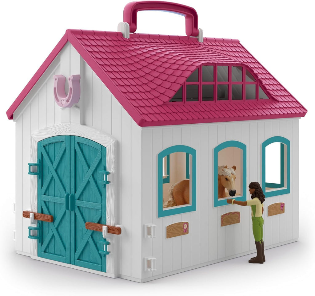 42703 Schleich Horse Club - Open Stable Set - Little Horseshoe (60 Pieces)