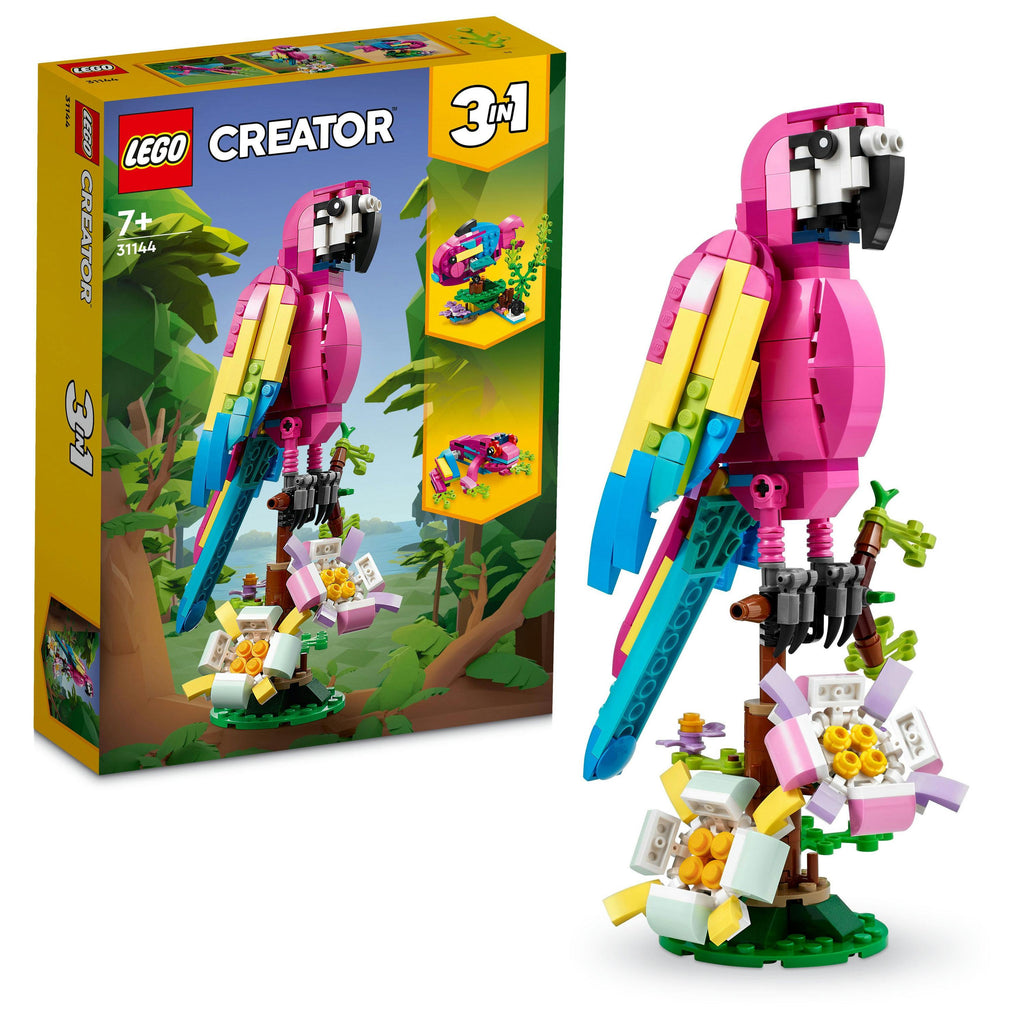 LEGO® Creator 3-in-1 Exotic Pink Parrot Building Toy Set 31144