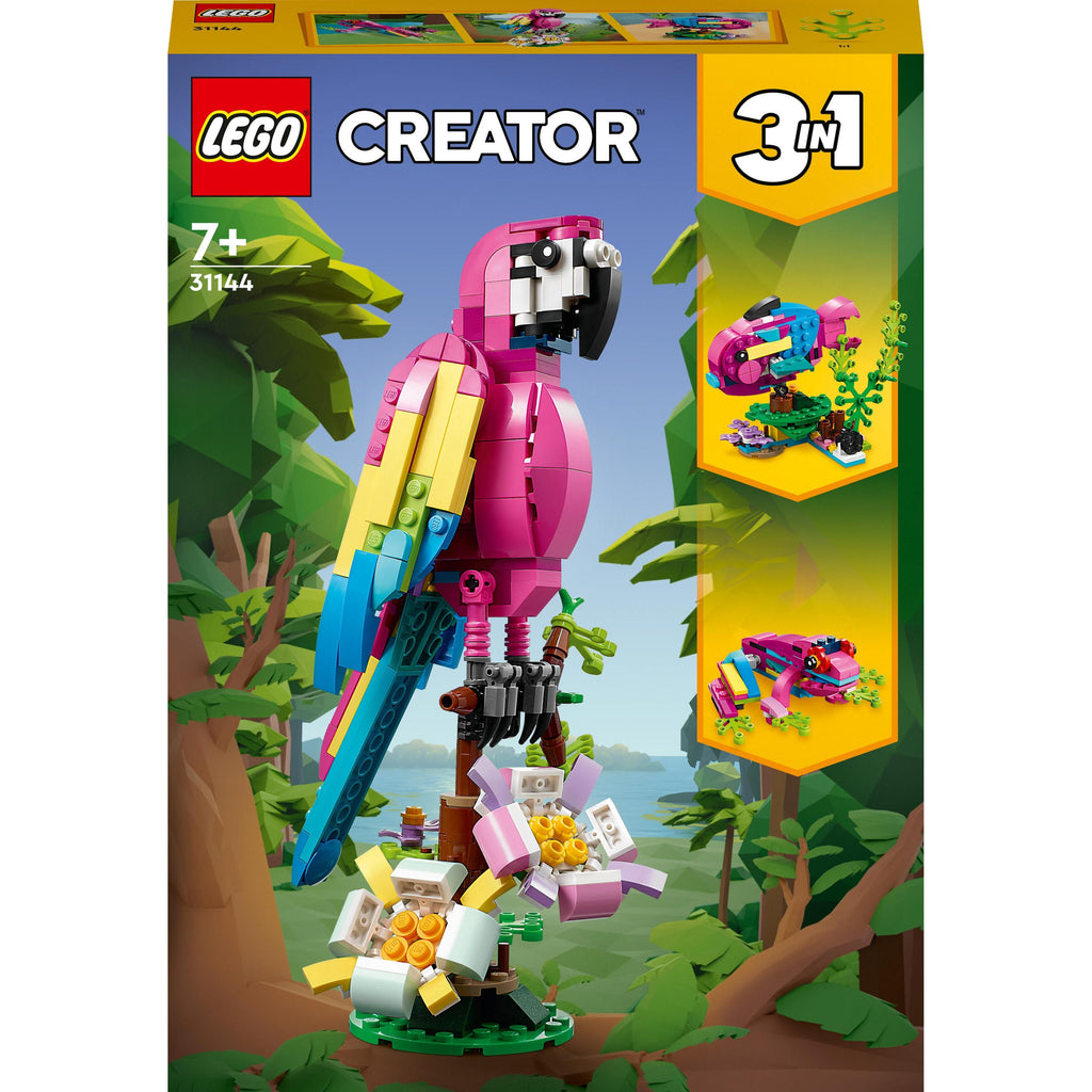 LEGO® Creator 3-in-1 Exotic Pink Parrot Building Toy Set 31144