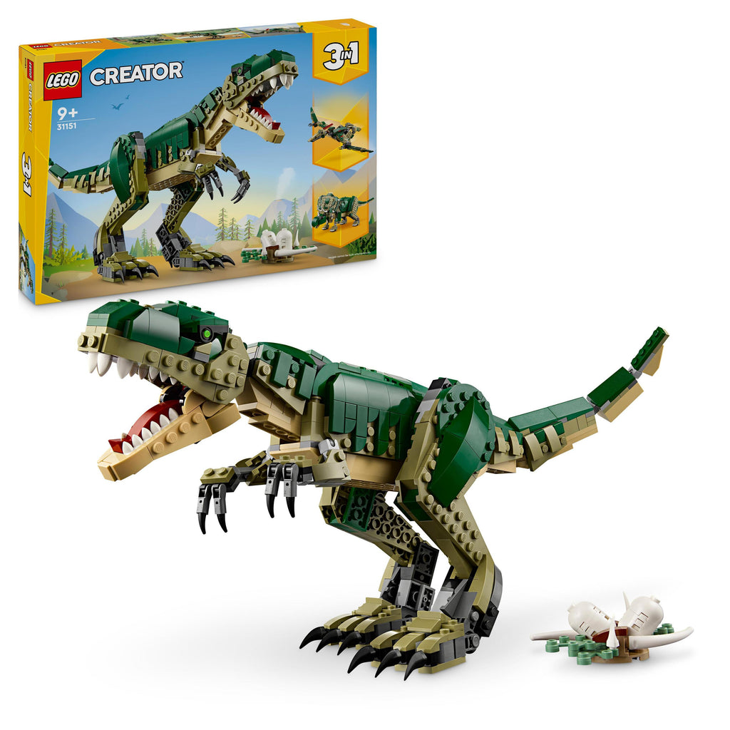 LEGO® Creator 3-in-1 T. rex Figure, Toy Dinosaur Set 31151