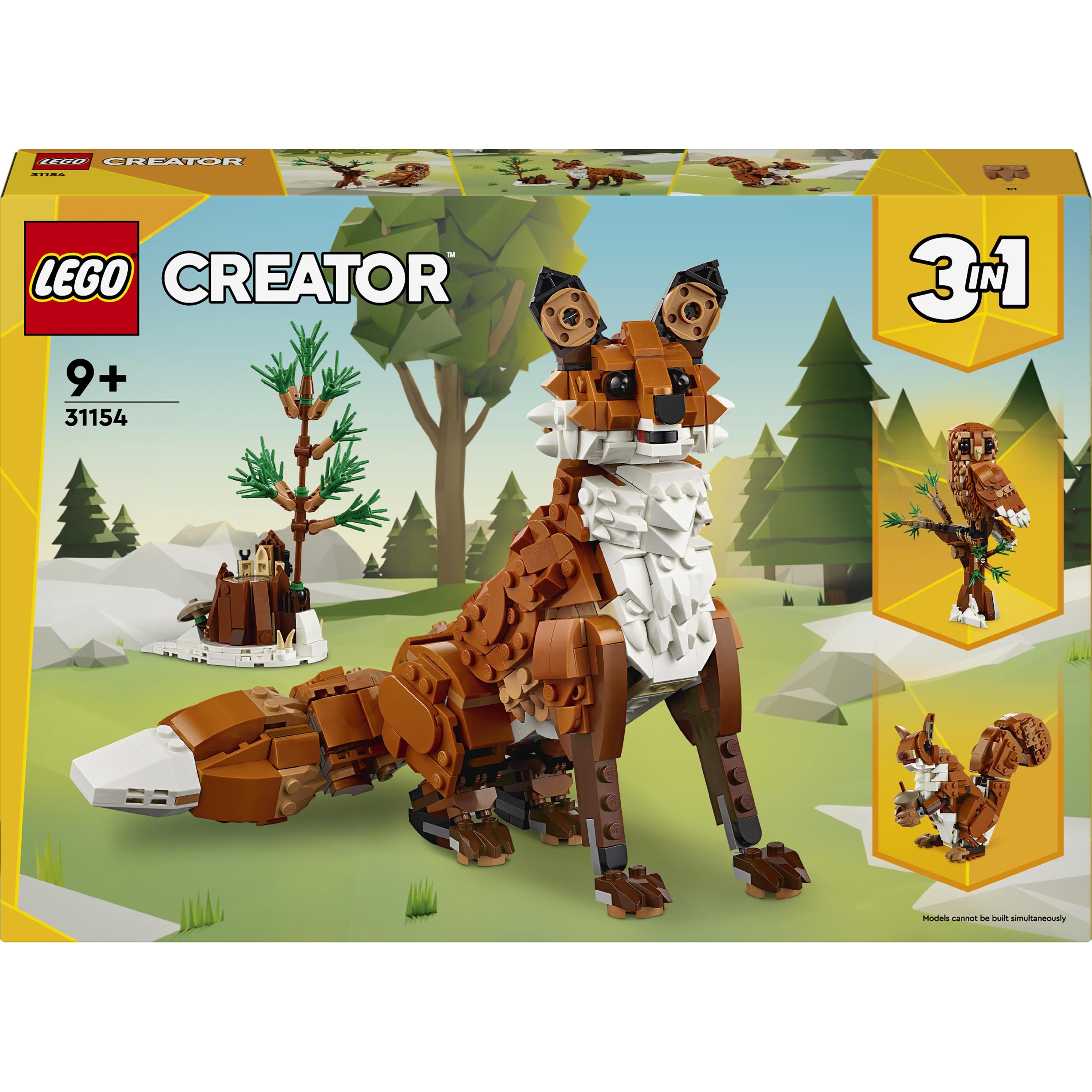 LEGO® Creator 3-in-1 Forest Animals: Red Fox Building Toy 31154