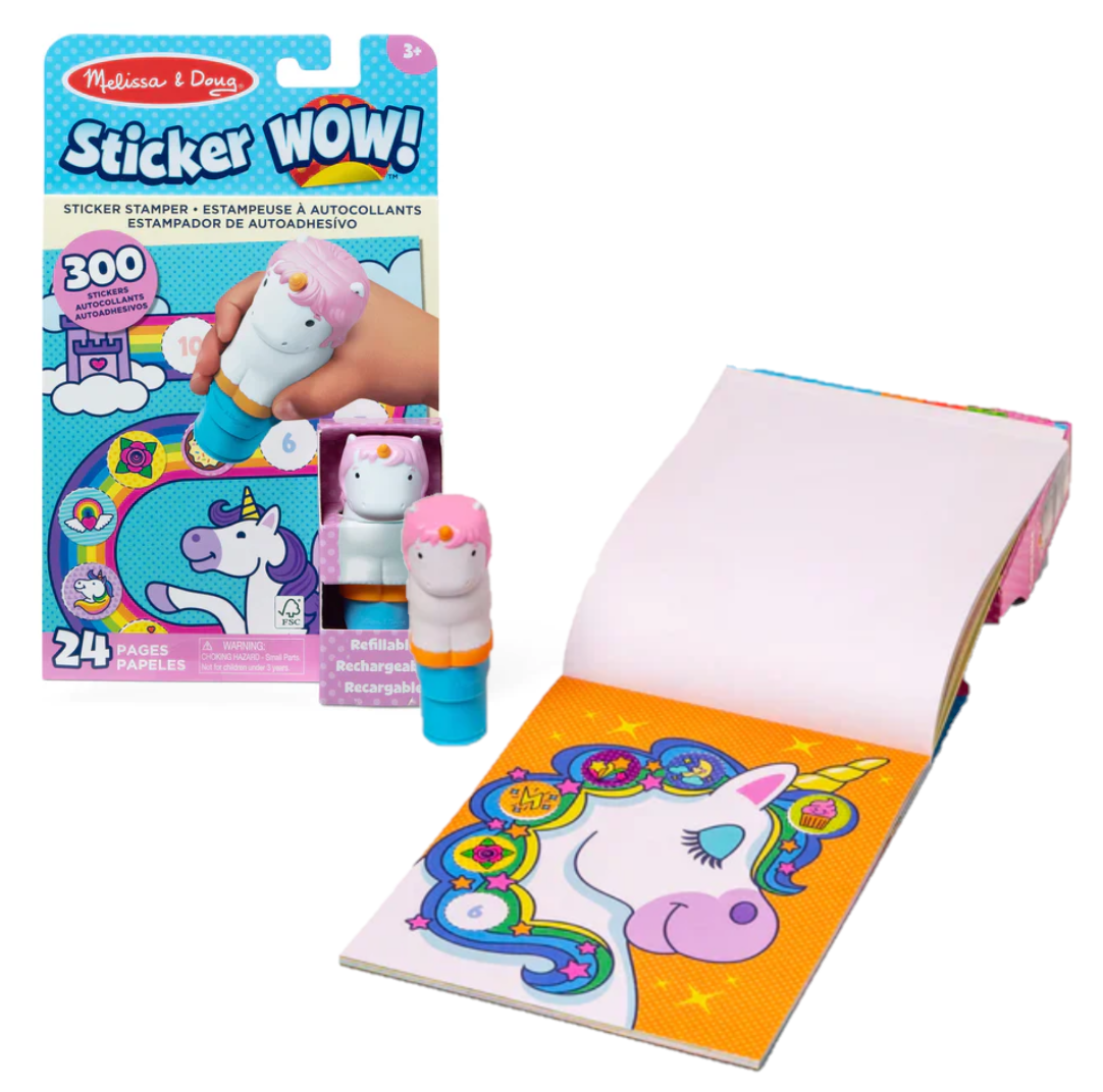 32013 Melissa Doug Sticker WOW Activity Pad Sticker Stamper Uni Pops Toys
