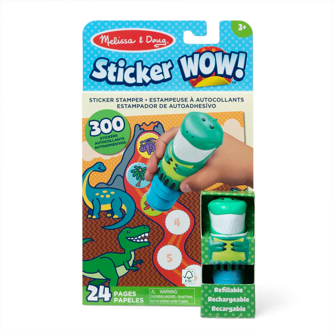 32012 Melissa & Doug Sticker WOW! Activity Pad & Sticker Stamper - Dinosaurs